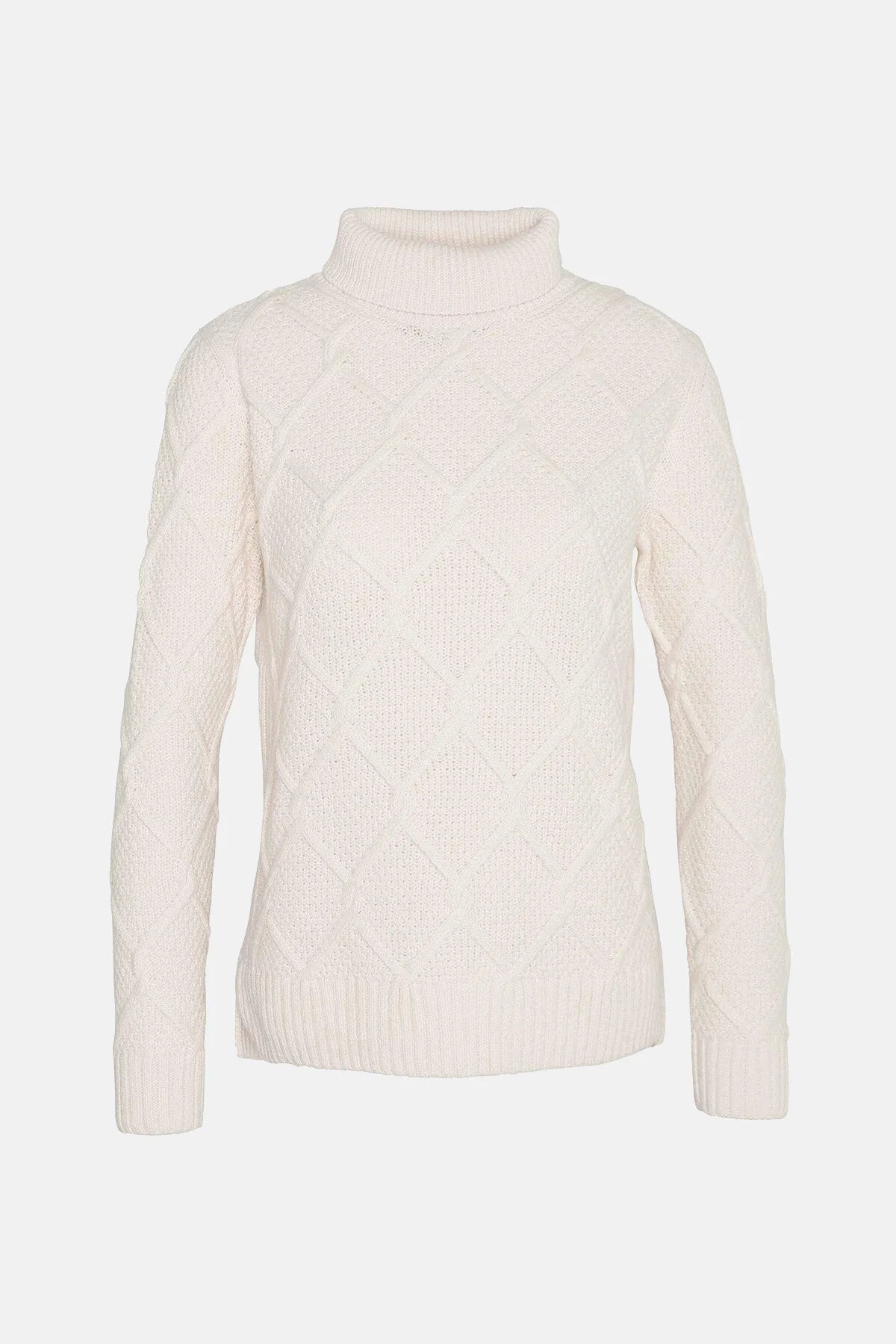 Burne Roll Neck Knit Sweatshirt - ECRU