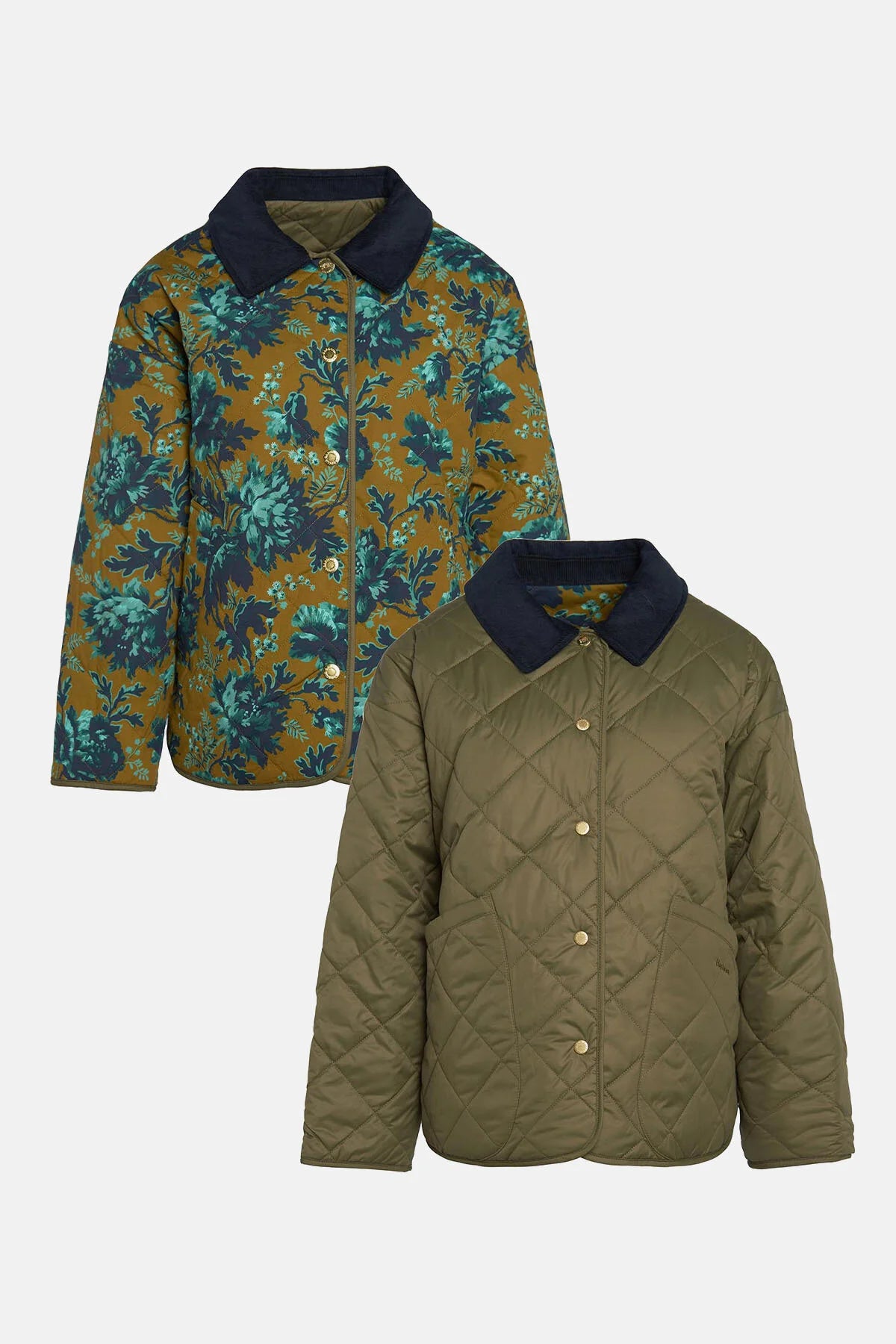 Daintry Reversible Quilted Jacket - FERN/OPIA