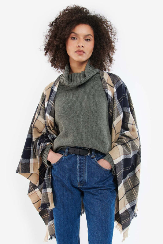 Staffin Tartan Serape - ROSEWOOD