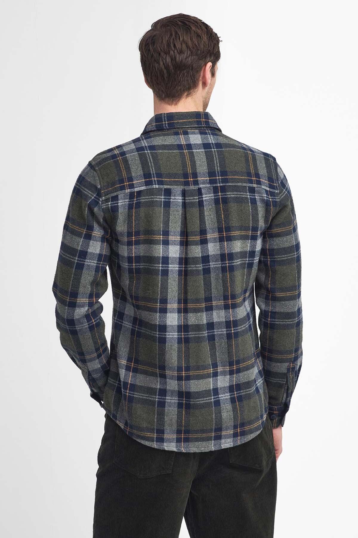 Snowcap Tailored Long-Sleeved Shirt - OLIVE MARL
