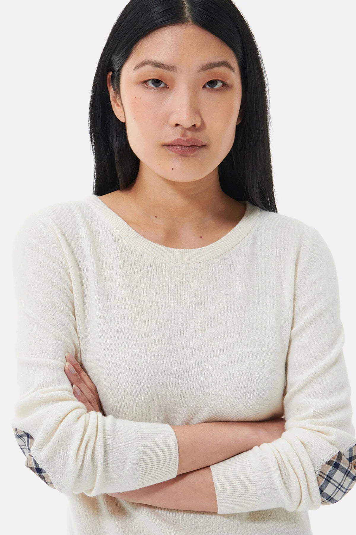 Pendle Crew Knit Sweatshirt - CREAM/FAWN