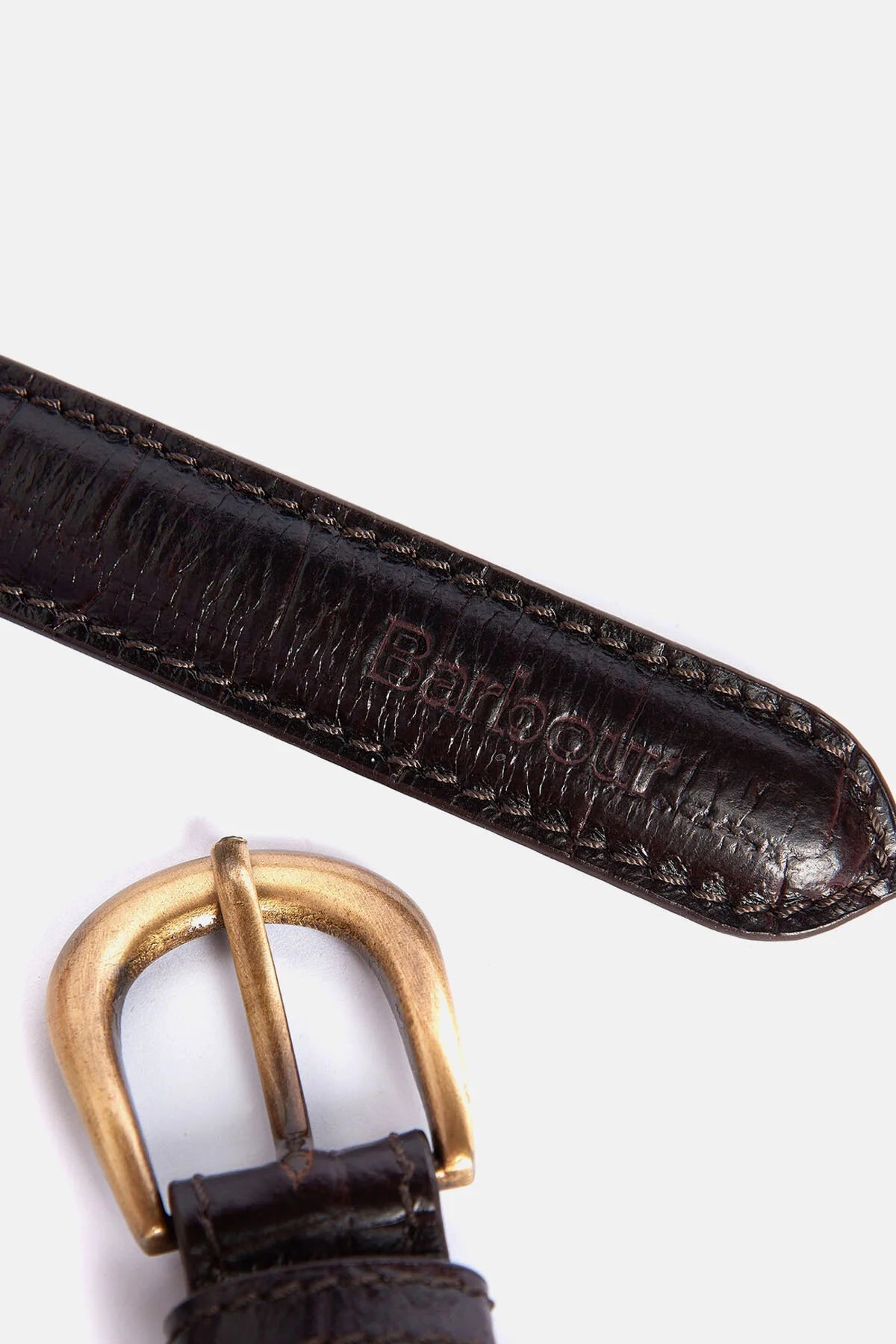 Faux Croc Belt - BLACK CHERRY