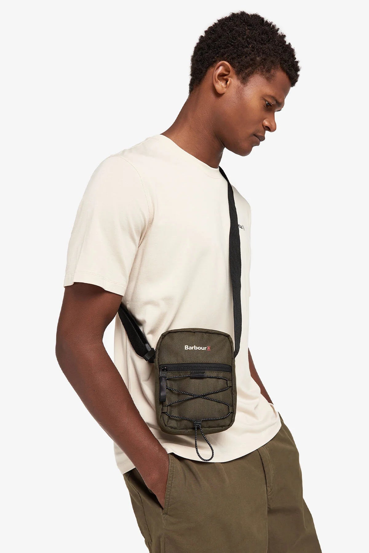 Arwin Canvas Crossbody Bag - OLIVE/BLACK