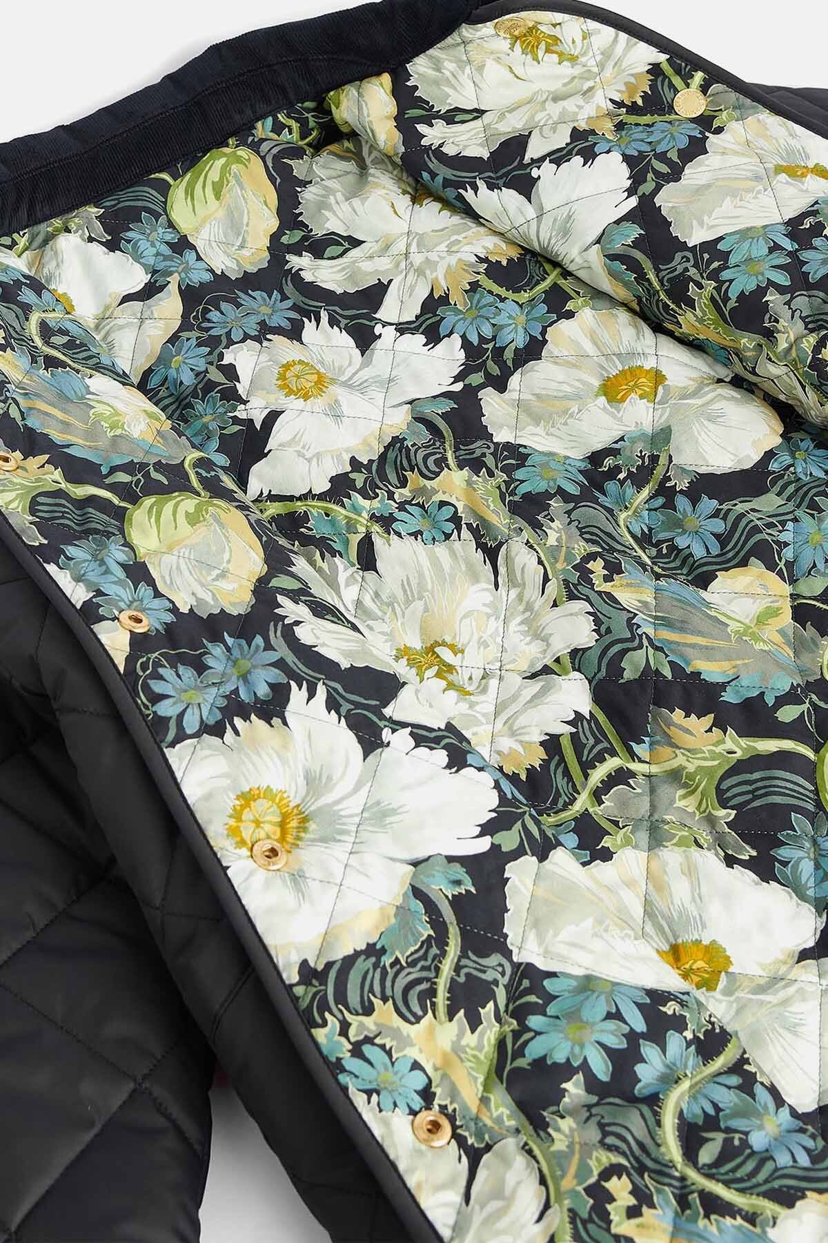Daintry Reversible Quilted Jacket - BLACK/PAPAVERA