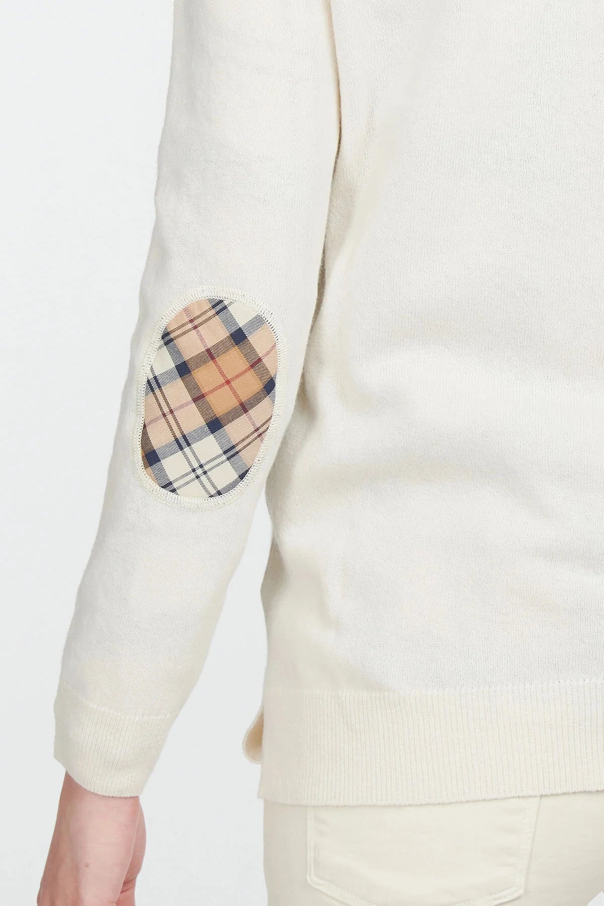 Wool and Cotton Sweater - CREAM HESSIAN TARTAR